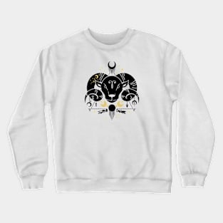 Black and Gold Zodiac Sign ARIES Crewneck Sweatshirt